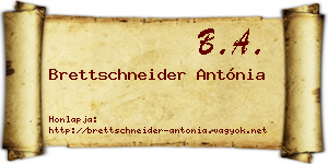 Brettschneider Antónia névjegykártya